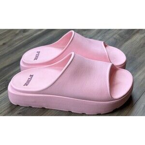 Victoria's Secret PINK Platform Slide Sandals Dusty Petal Pink Sz 9
